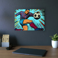 Foot touche goalee.- Tableau aluminium