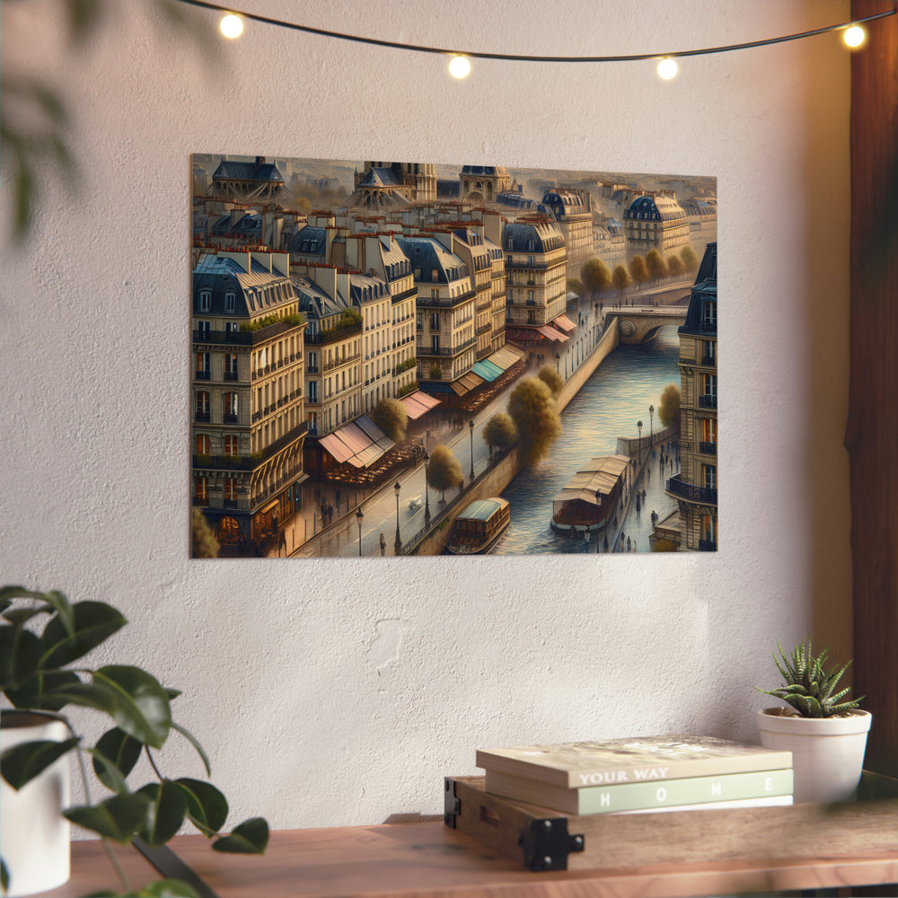 Paris, Amour, Monde, Vie.- Tableau aluminium