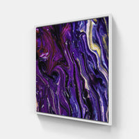 Purple on time flowers-Canvas-artwall-20x20 cm-White-Artwall