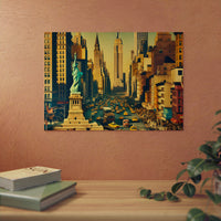 New-York Brille Toujours.- Tableau aluminium