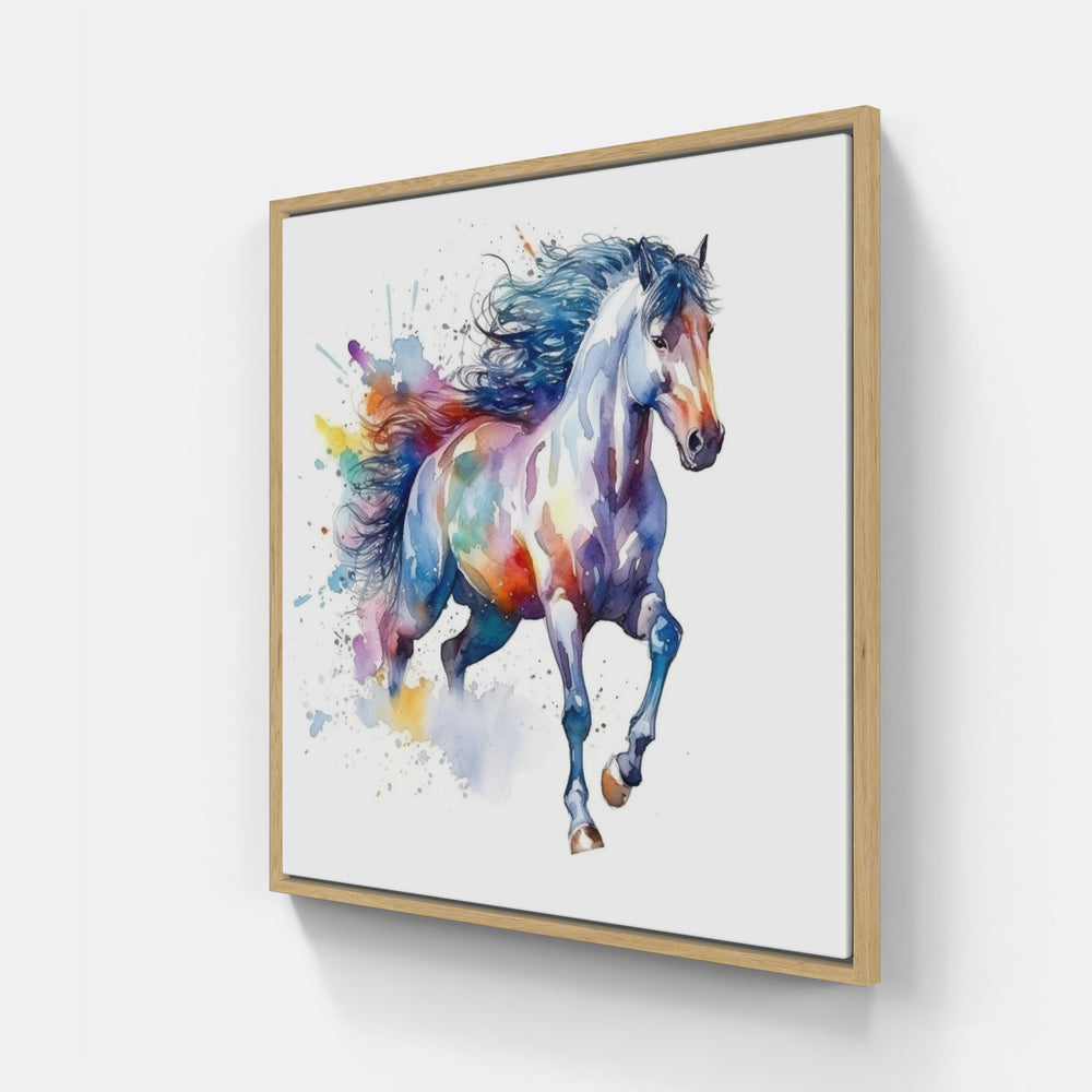 Graceful Horse Portrait-Canvas-artwall-Artwall