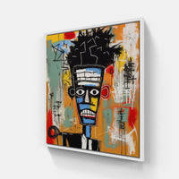 Basquiat's Creative Rebellion-Canvas-artwall-20x20 cm-White-Artwall