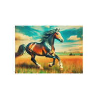 Cheval galope sautant- Tableau aluminium