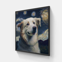 dog love peace joy-Canvas-artwall-20x20 cm-Black-Artwall