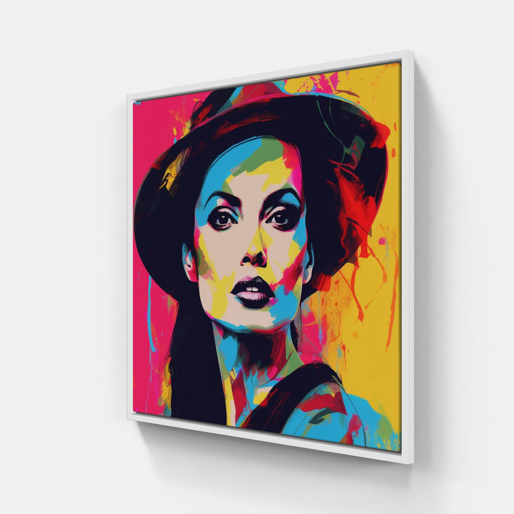 Angelina Jolie-Canvas-artwall-20x20 cm-White-Artwall