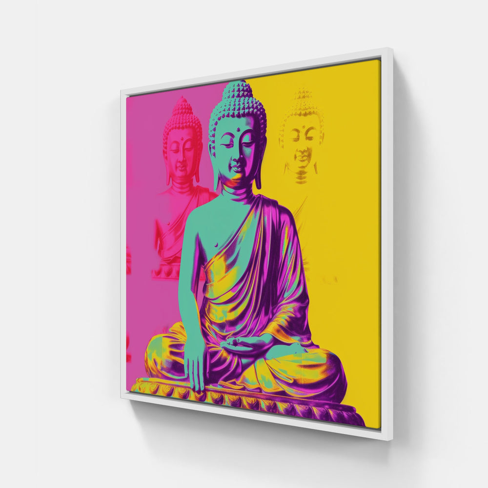 Buddha Power-Canvas-artwall-20x20 cm-White-Artwall