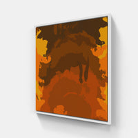 Orange time passes-Canvas-artwall-20x20 cm-White-Artwall
