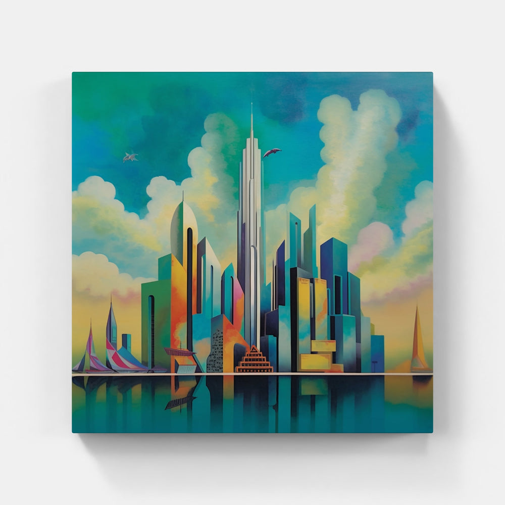 Tranquil Evening Skyline-Canvas-artwall-Artwall