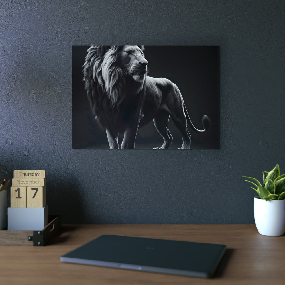 Lion dans la nuit - Tableau aluminium