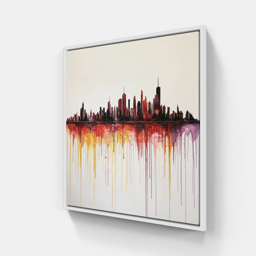 Luminous Skyline Charm-Canvas-artwall-20x20 cm-White-Artwall