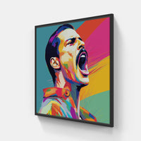 Freddie Mercury Popstar-Canvas-artwall-20x20 cm-Black-Artwall