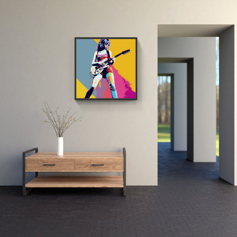 Soulful Guitar Serenade-Canvas-artwall-Artwall