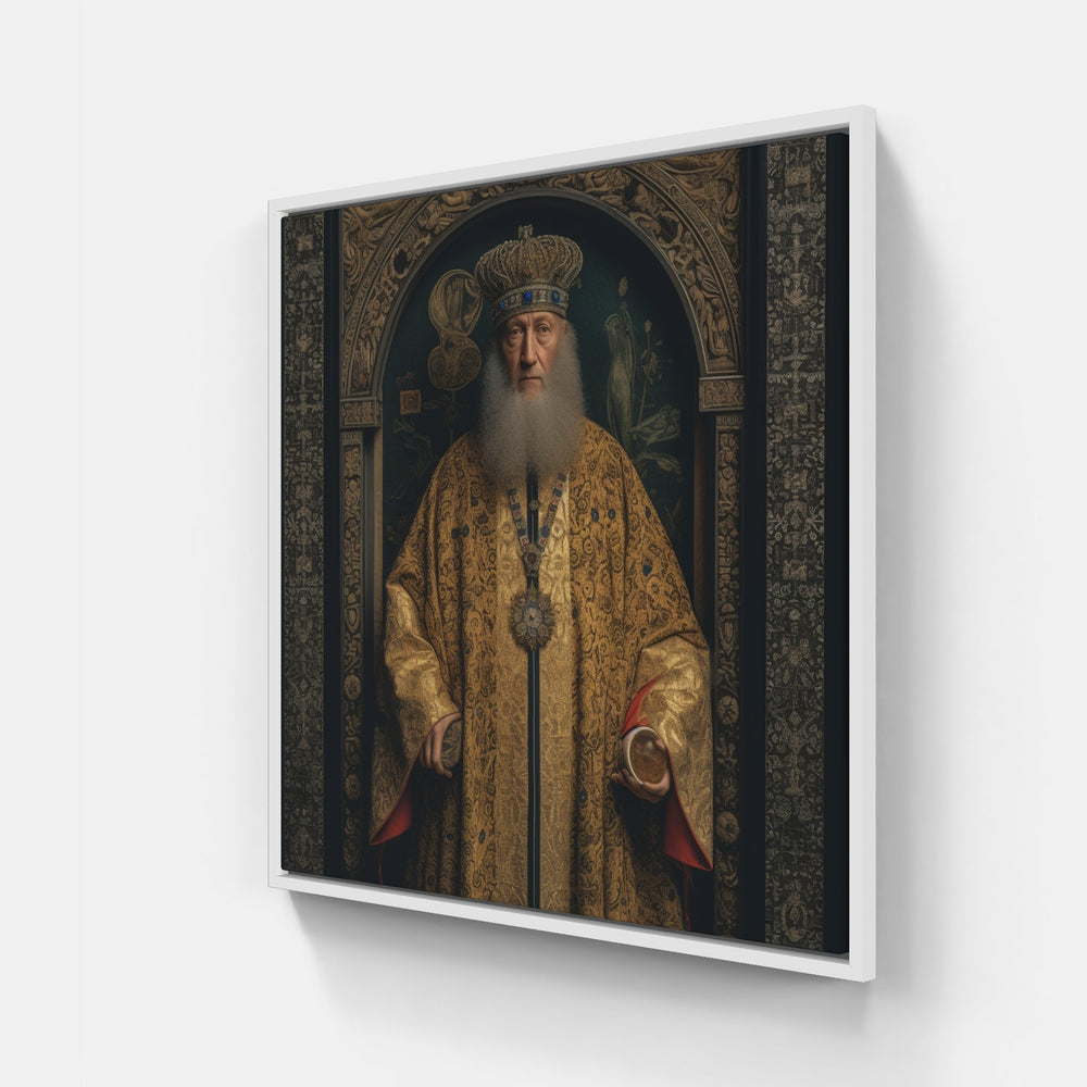 Van Eyck's Artistic Brilliance-Canvas-artwall-20x20 cm-White-Artwall