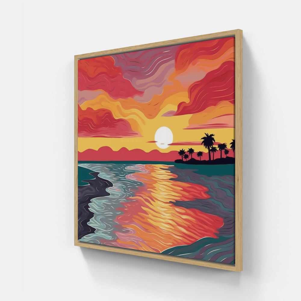 Harmonious Sunset Palette-Canvas-artwall-Artwall