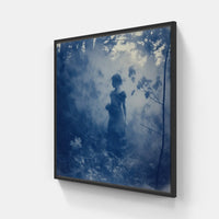 Cyanotype Dreams Unveiled-Canvas-artwall-20x20 cm-Black-Artwall