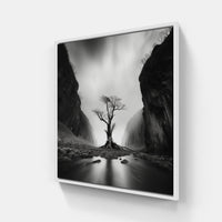Graceful Black & White Symphony-Canvas-artwall-40x40 cm-White-Artwall