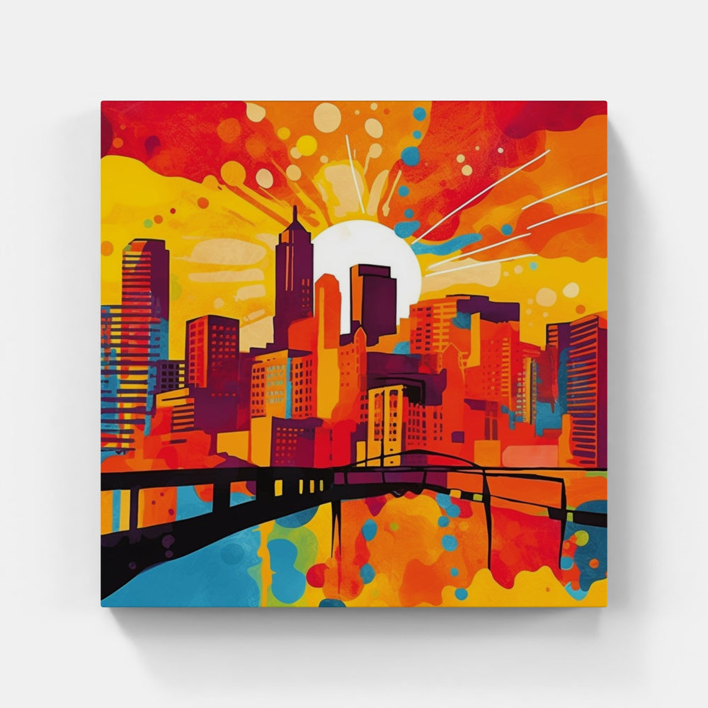 Abstract Urban Skyline-Canvas-artwall-Artwall