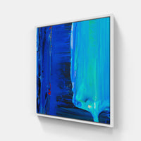 Blue on time-Canvas-artwall-20x20 cm-White-Artwall