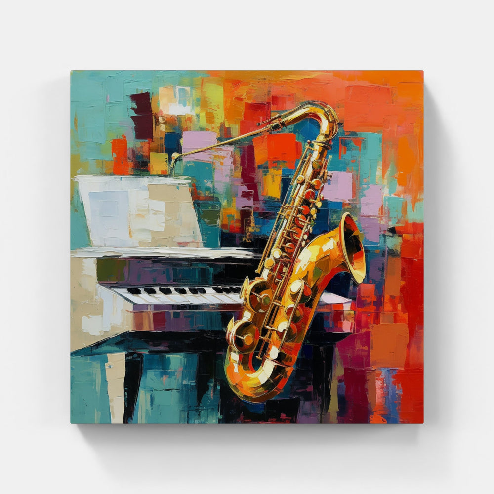 Timeless Saxophone Ballad-Canvas-artwall-Artwall