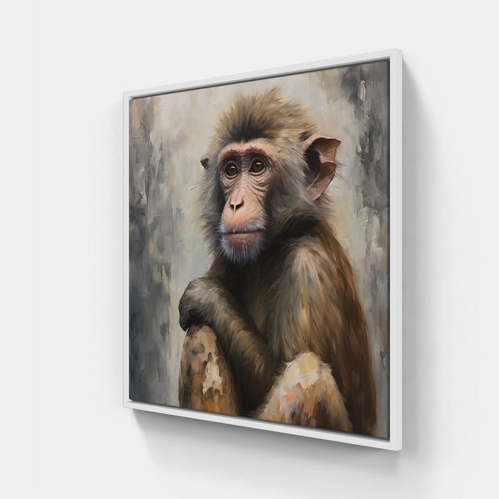 Whimsical Monkey Art-Canvas-artwall-20x20 cm-White-Artwall