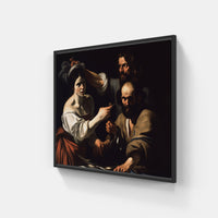 Caravaggio's Timeless Gaze-Canvas-artwall-20x20 cm-Black-Artwall