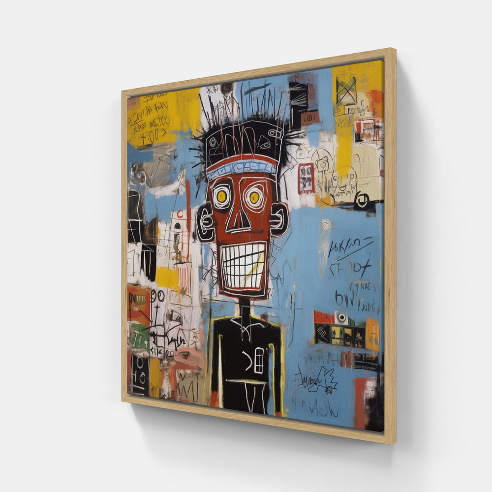 Captivating Basquiat Essence-Canvas-artwall-20x20 cm-Wood-Artwall