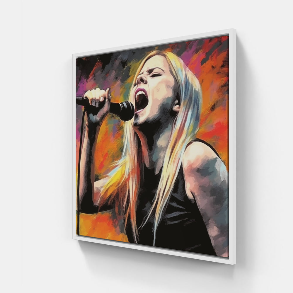 Euphoric Songbird Melody-Canvas-artwall-20x20 cm-White-Artwall