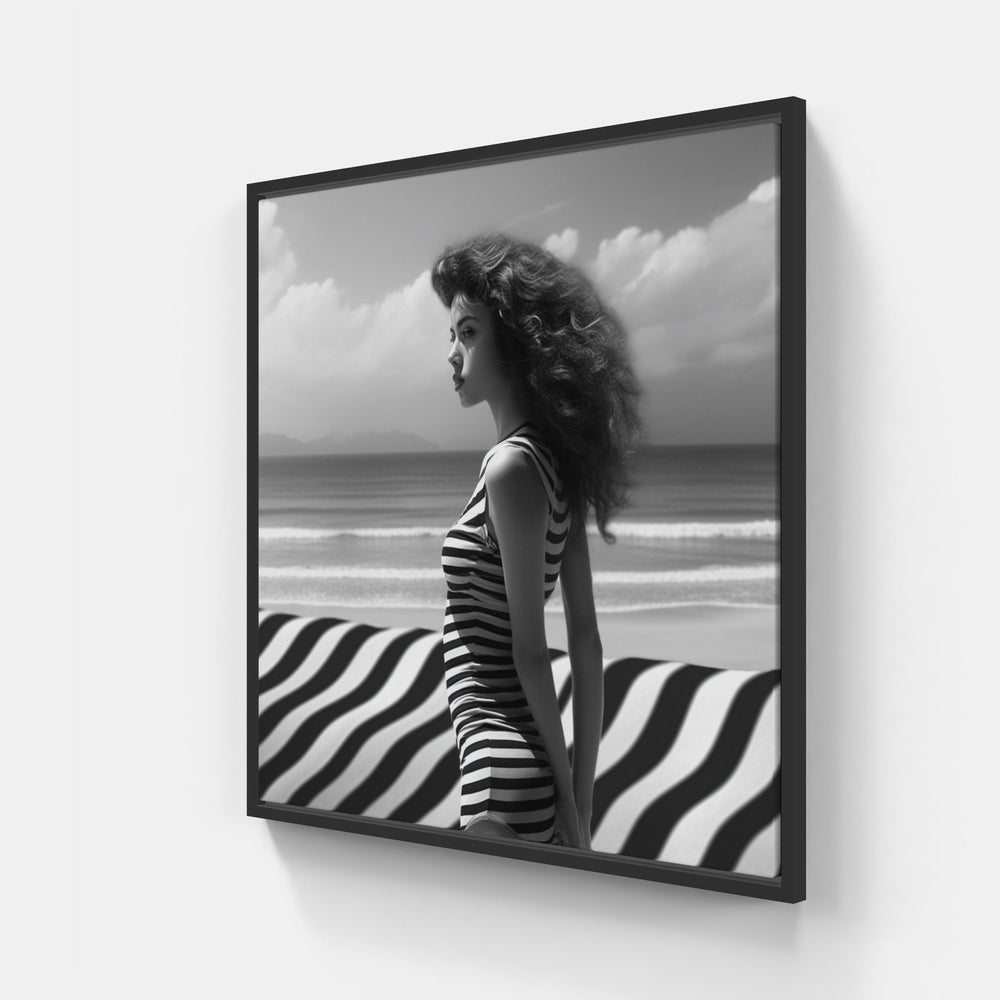 Dynamic Dark Expressions-Canvas-artwall-40x40 cm-Black-Artwall