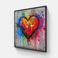 Boundless Love's Passion-Canvas-artwall-20x20 cm-Black-Artwall