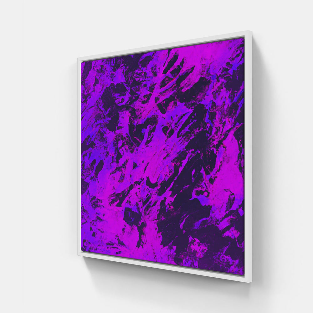 Purple on time blooms-Canvas-artwall-20x20 cm-White-Artwall