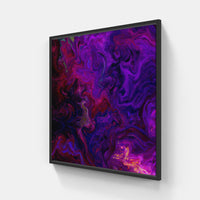 Purple on blooms-Canvas-artwall-20x20 cm-Black-Artwall