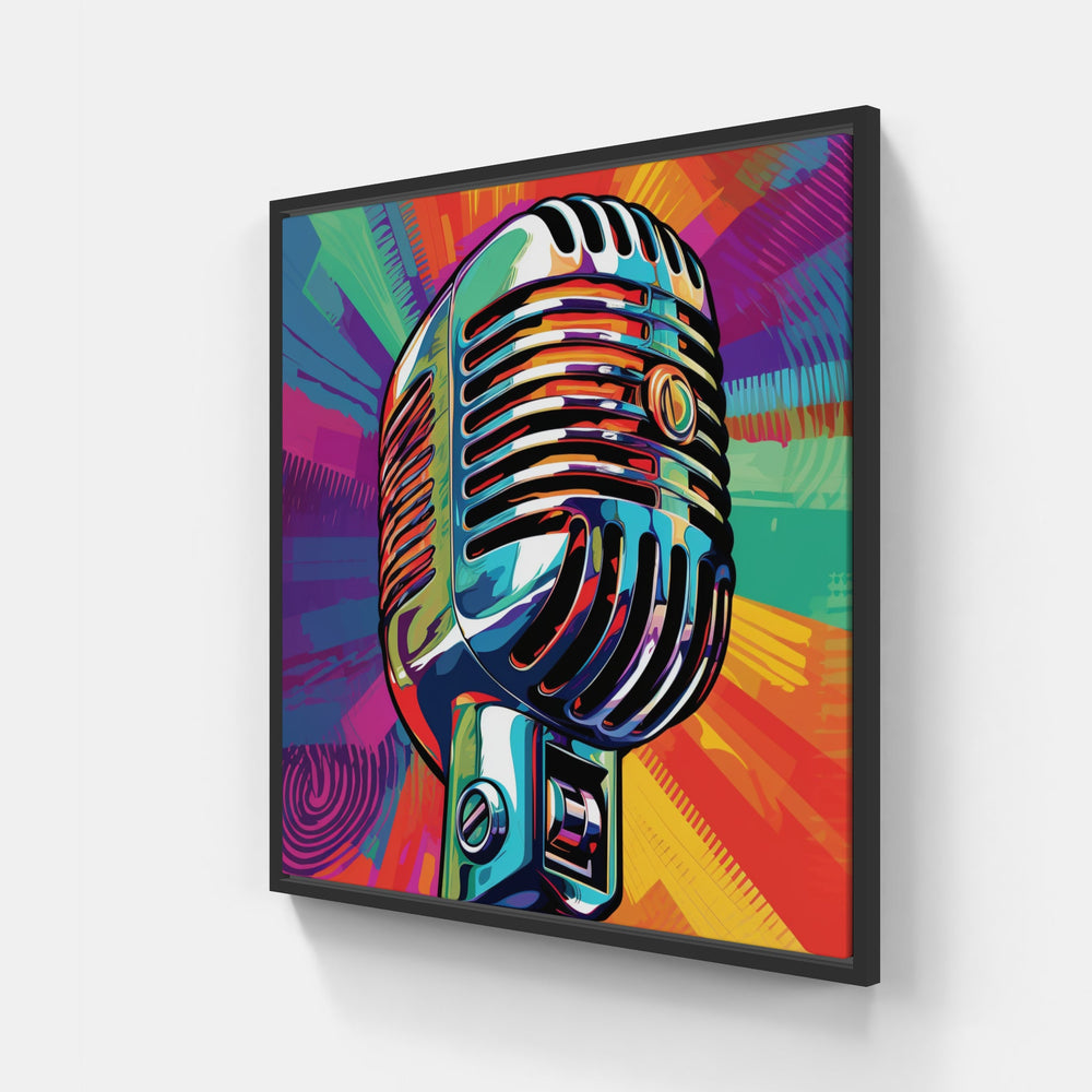 Radiant Songstress Aura-Canvas-artwall-20x20 cm-Black-Artwall