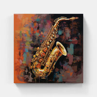 Whimsical Saxophone Notes-Canvas-artwall-Artwall