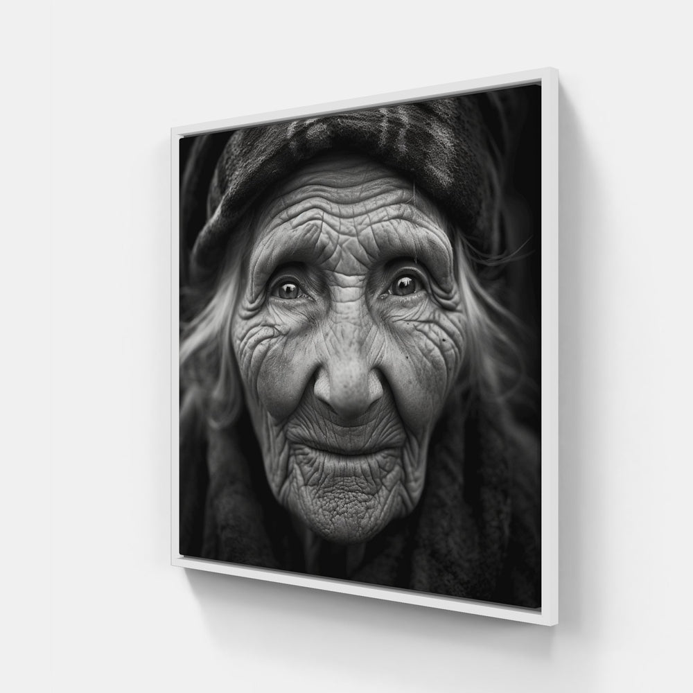 Wrinkled Smiles-Canvas-artwall-20x20 cm-White-Artwall
