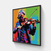 Poetic Violin Sonata-Canvas-artwall-20x20 cm-Black-Artwall