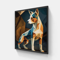 Playful Pooch-Canvas-artwall-20x20 cm-Black-Artwall