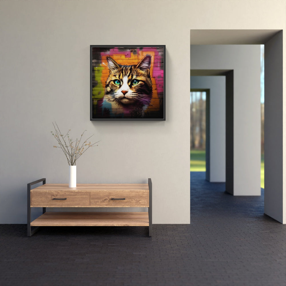 Cat meow purr sleep-Canvas-artwall-Artwall