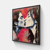 Tender Affection Bliss Connection-Canvas-artwall-20x20 cm-Black-Artwall