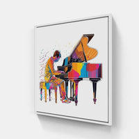 Enchanting Piano Melody-Canvas-artwall-20x20 cm-White-Artwall