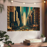 New-York Aime Amour.- Tableau aluminium