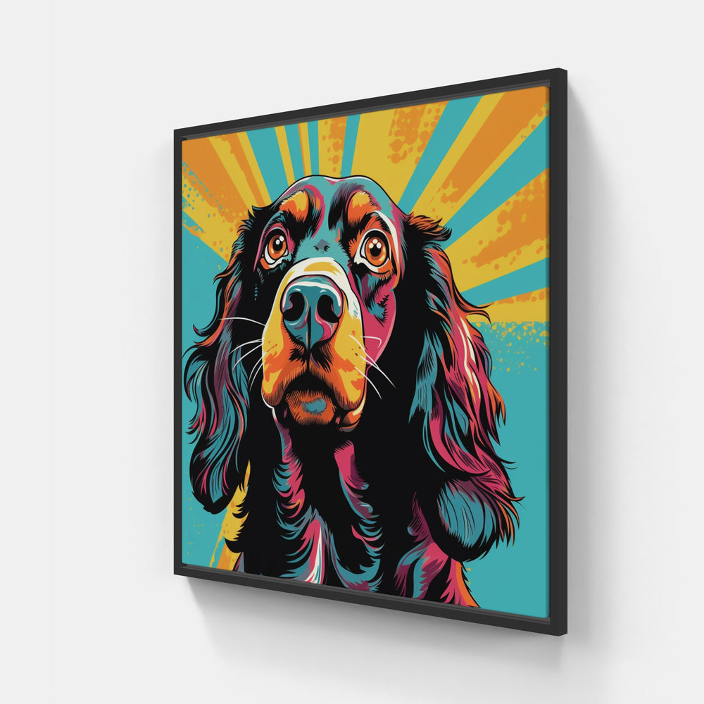 Adorable Bark-Canvas-artwall-20x20 cm-Black-Artwall