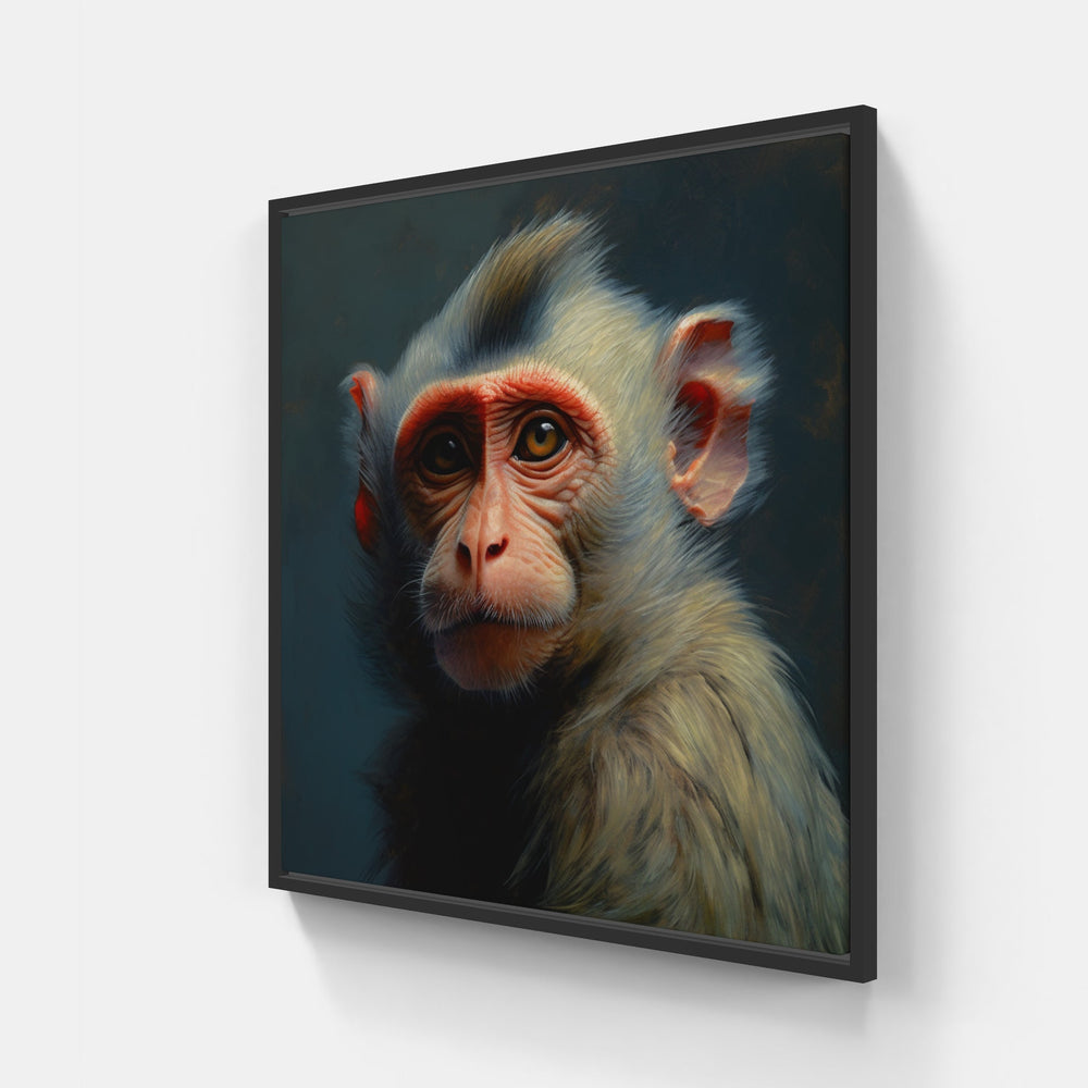 Captivating Monkey Canva-Canvas-artwall-20x20 cm-Black-Artwall