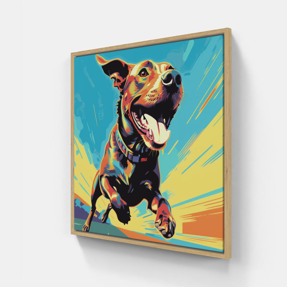 Dog Woof Bark Ruff-Canvas-artwall-20x20 cm-Wood-Artwall