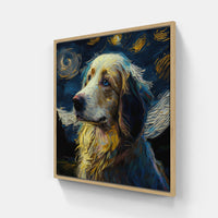 dog love hug laugh-Canvas-artwall-20x20 cm-Wood-Artwall