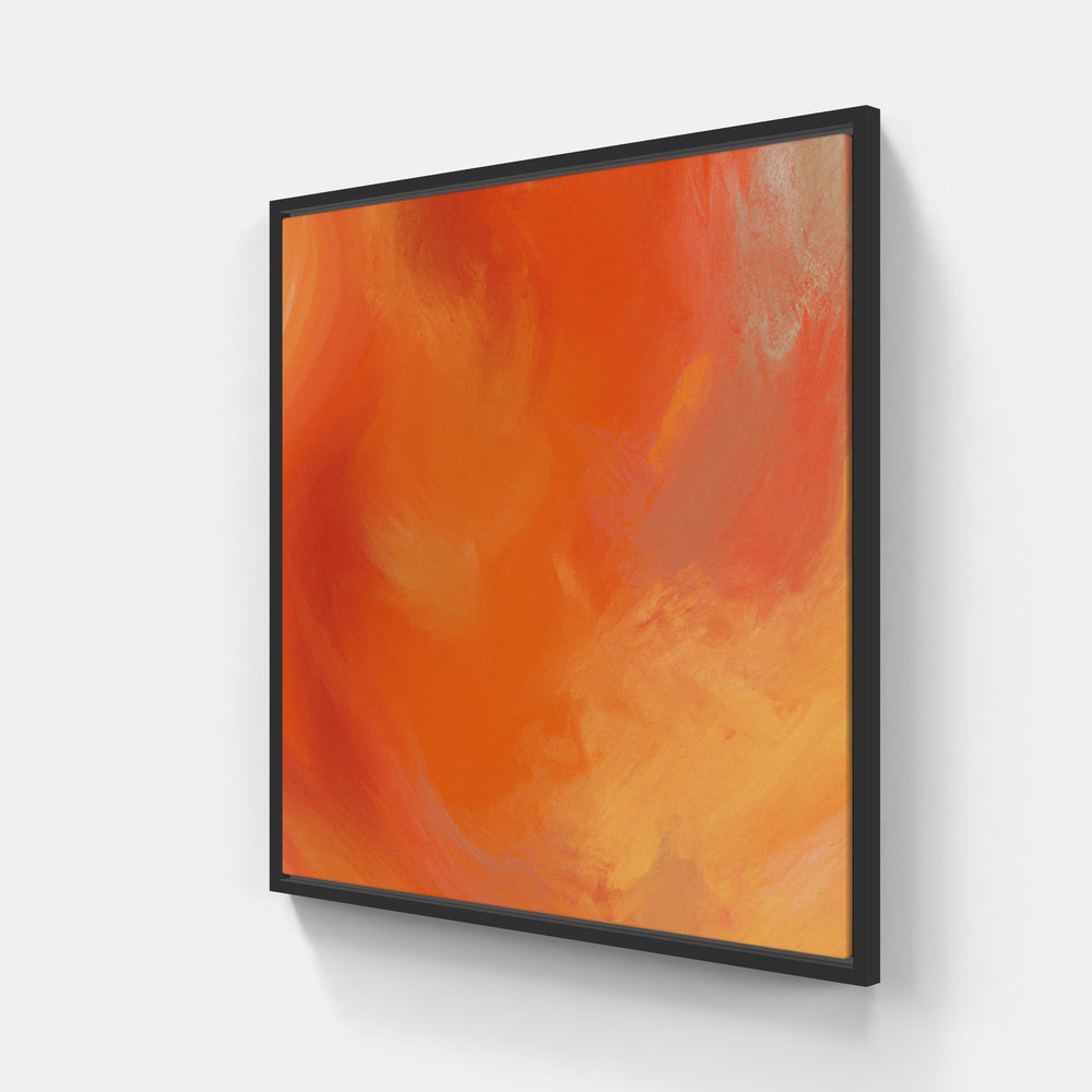 Orange always timely-Canvas-artwall-20x20 cm-Black-Artwall