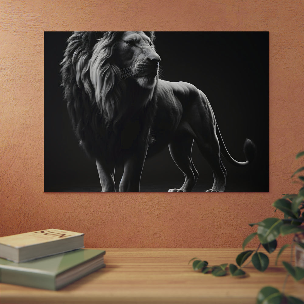 Lion dans la nuit - Tableau aluminium