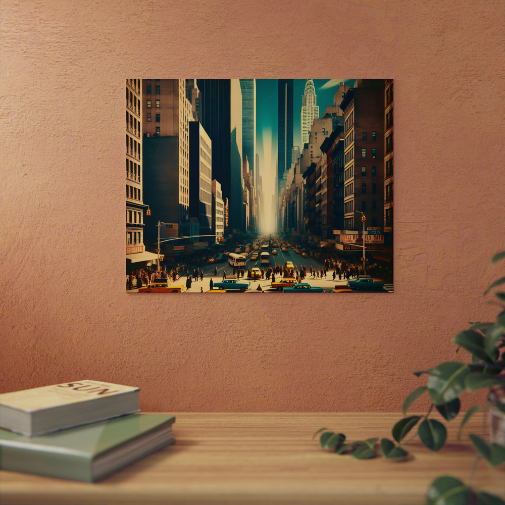 New-York Aime Amour.- Tableau aluminium