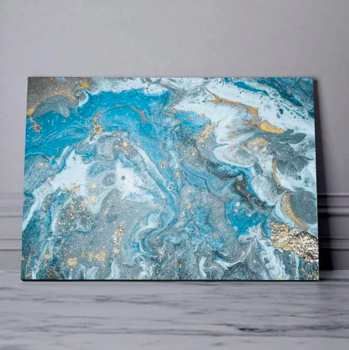 Blue abstract canvas