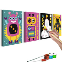 Robots painting by numbers