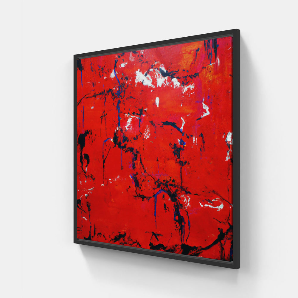 Red sunrise beauty-Canvas-artwall-20x20 cm-Black-Artwall